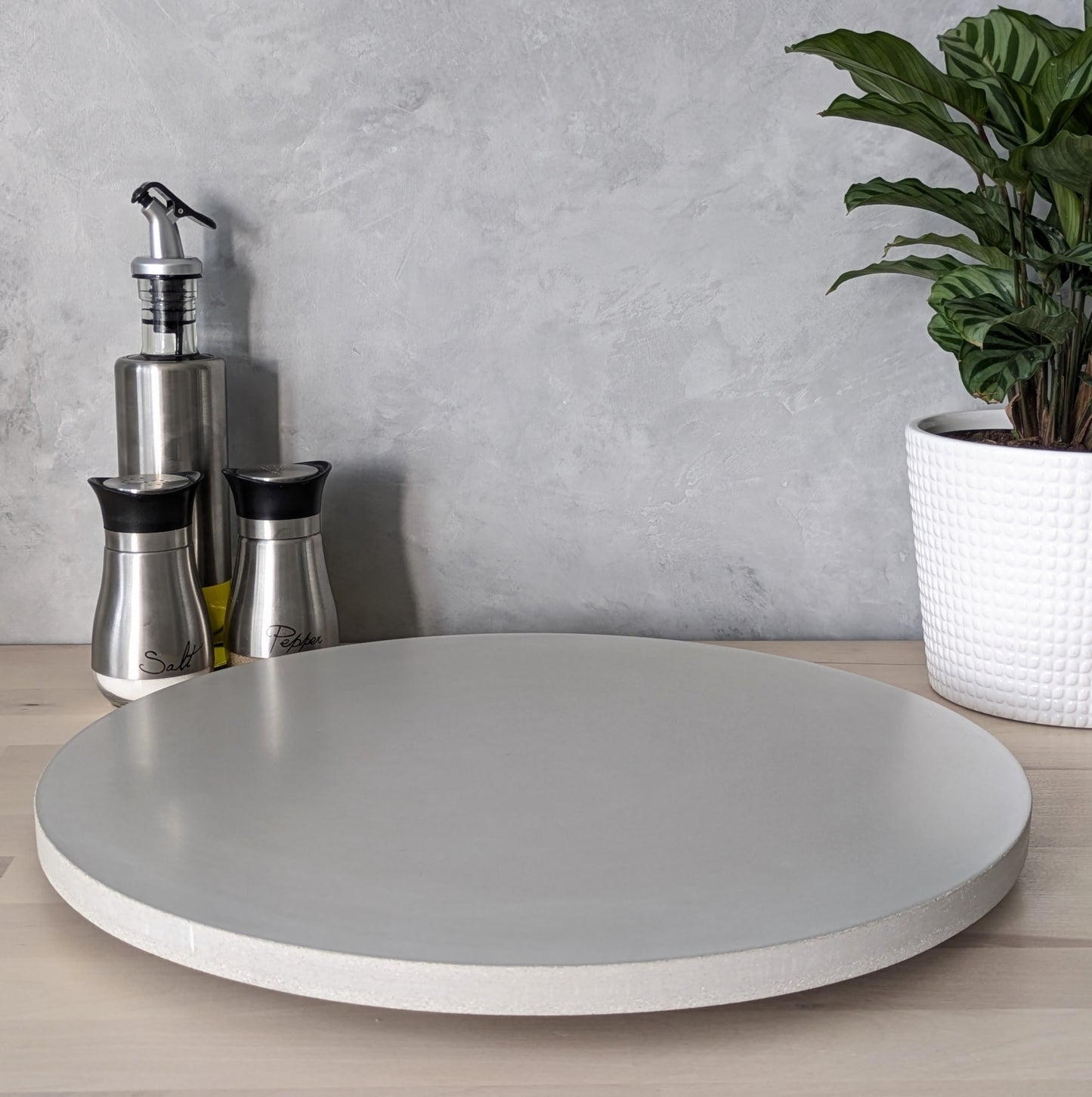 15" Large Concrete Lazy Susan Turntable