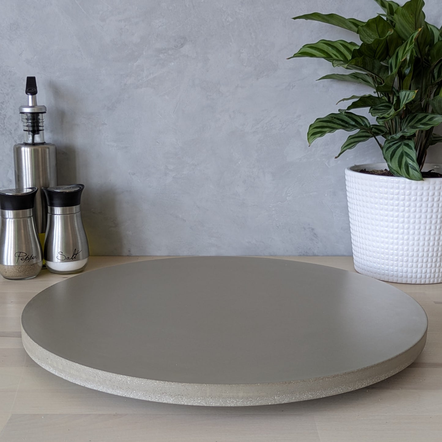 15" Large Concrete Lazy Susan Turntable