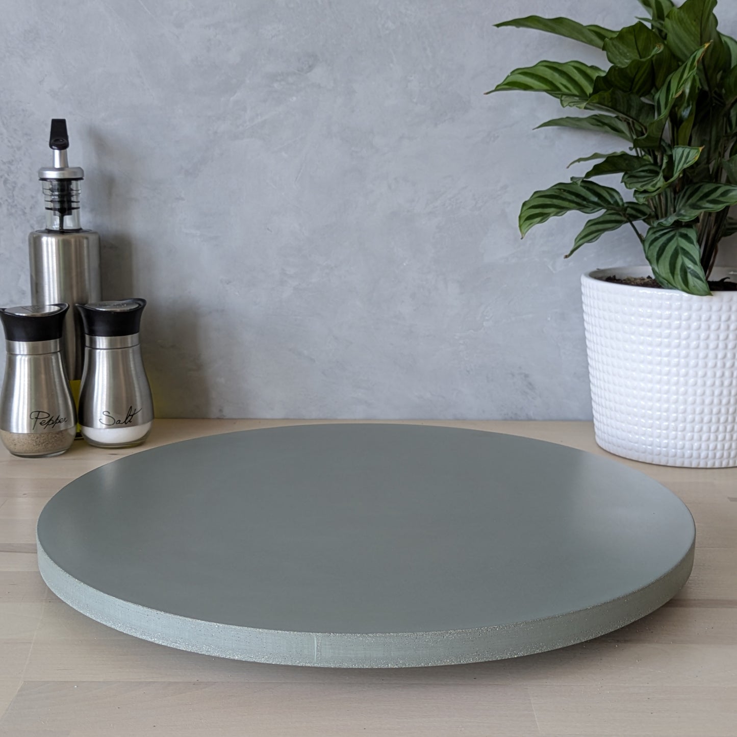 15" Large Concrete Lazy Susan Turntable