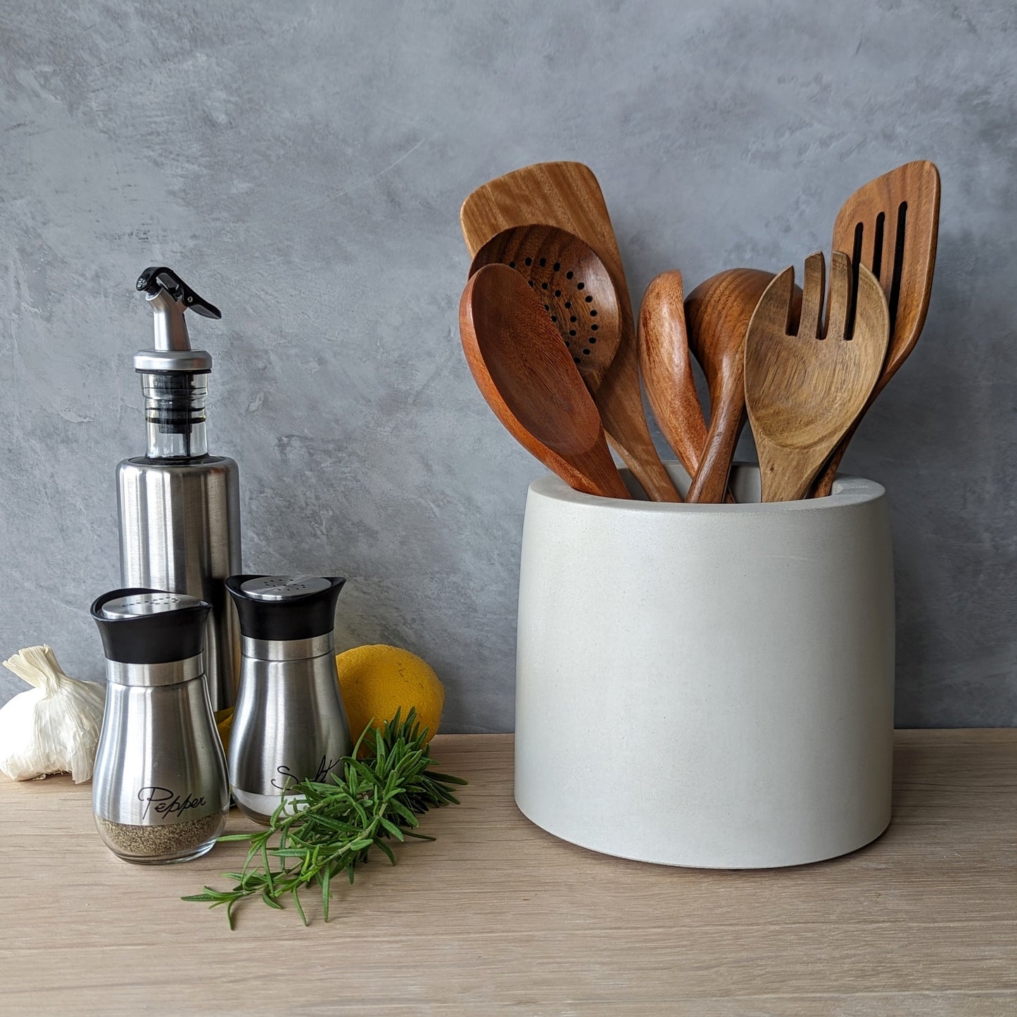 Concrete Kitchen Utensil Holder