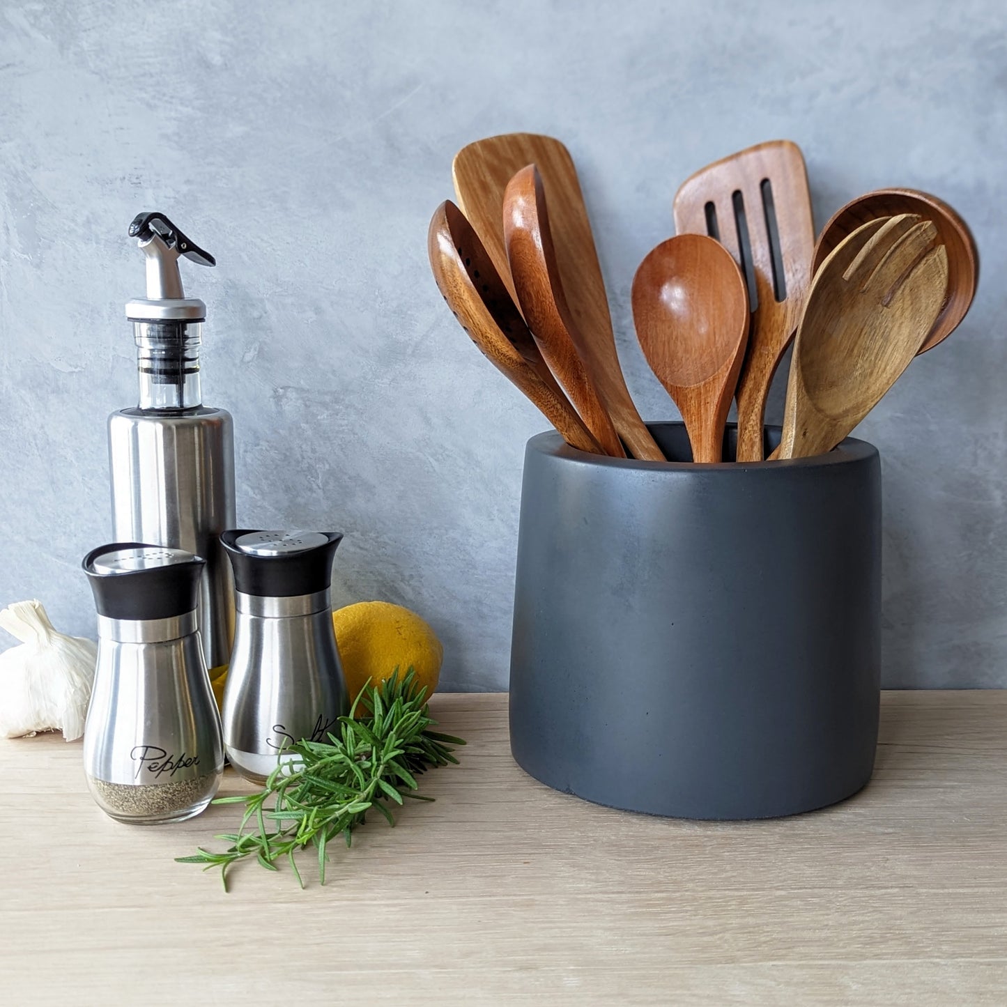 Concrete Kitchen Utensil Holder