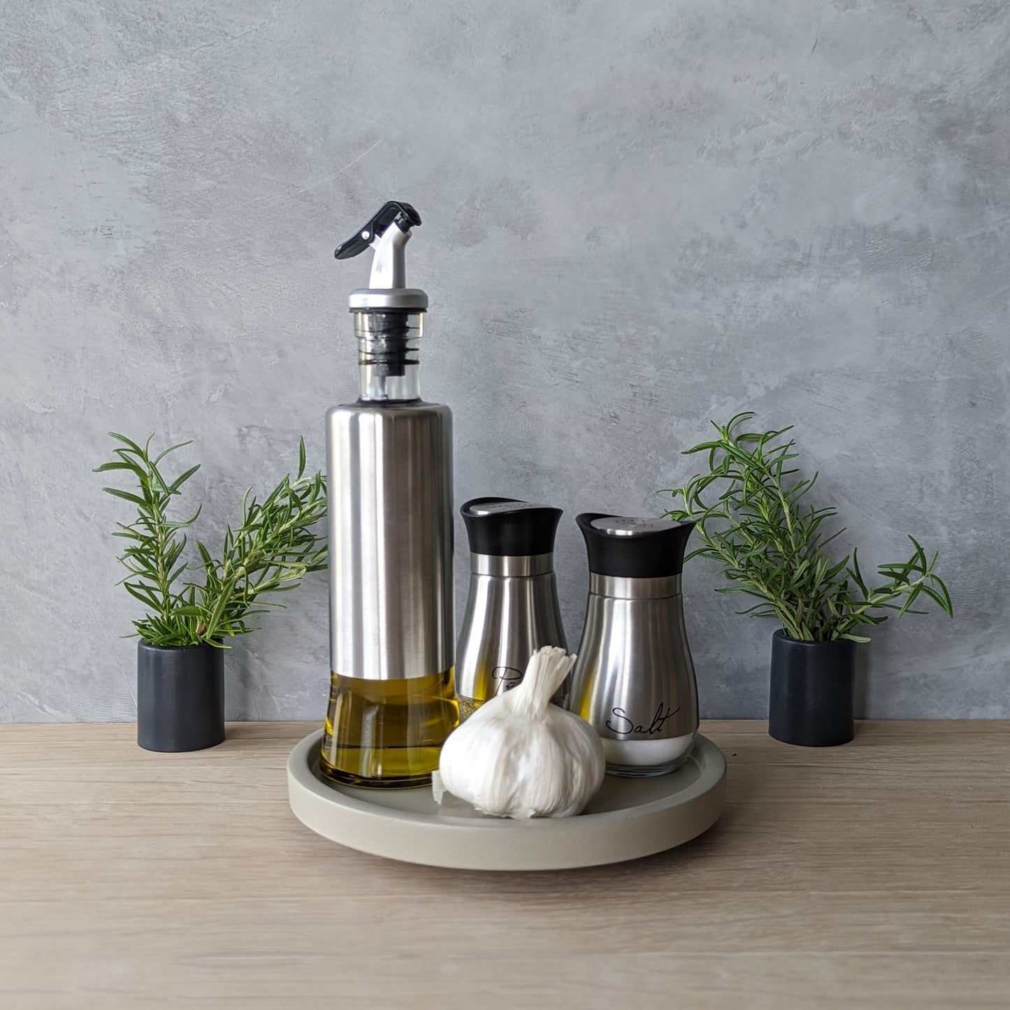 7.5" Small Concrete Lazy Susan Turntable