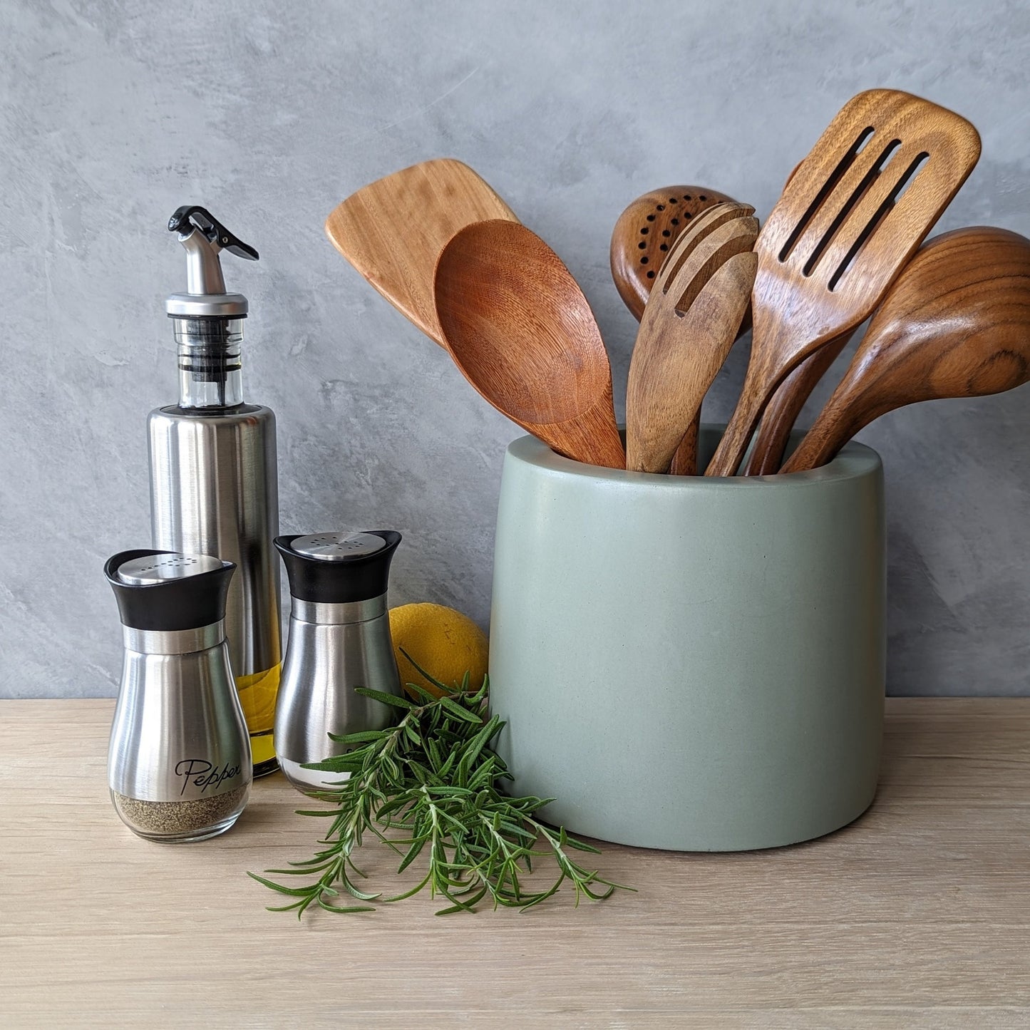 Concrete Kitchen Utensil Holder