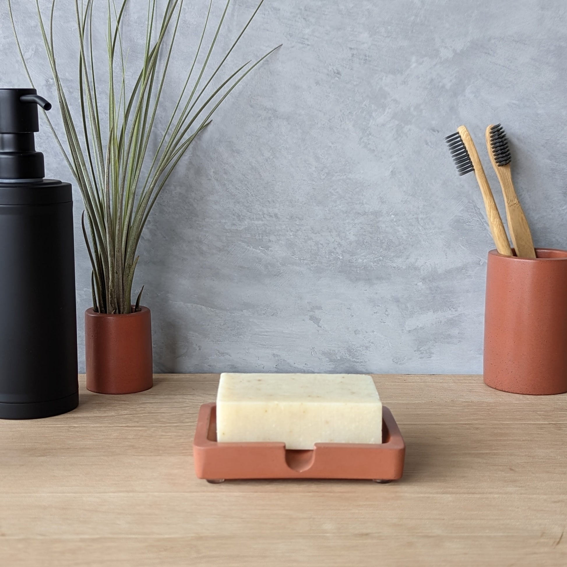 Modern Handmade Concrete Soap Dish