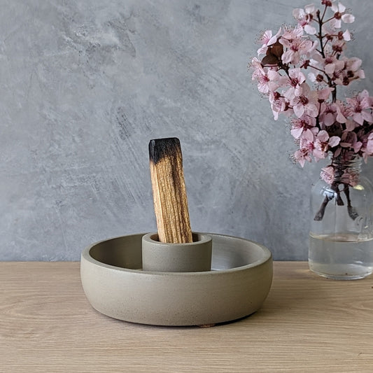 Concrete Palo Santo Holder