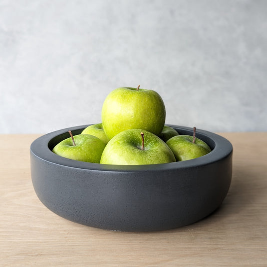 9" Heavy Concrete Fruit Bowl
