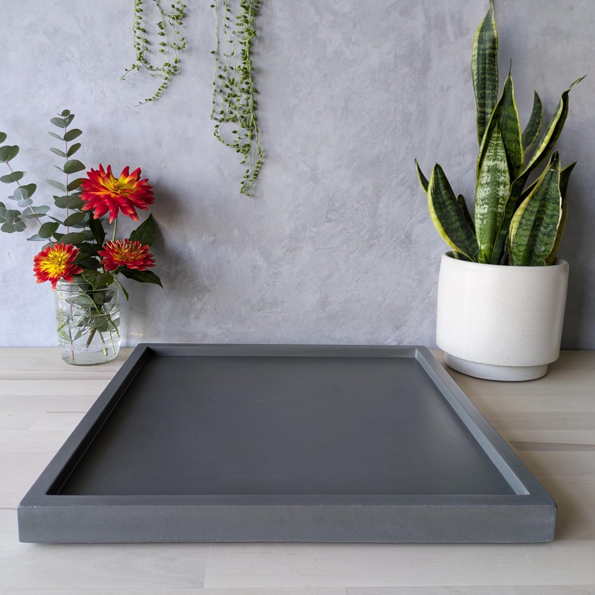 Square Concrete Tray 15"