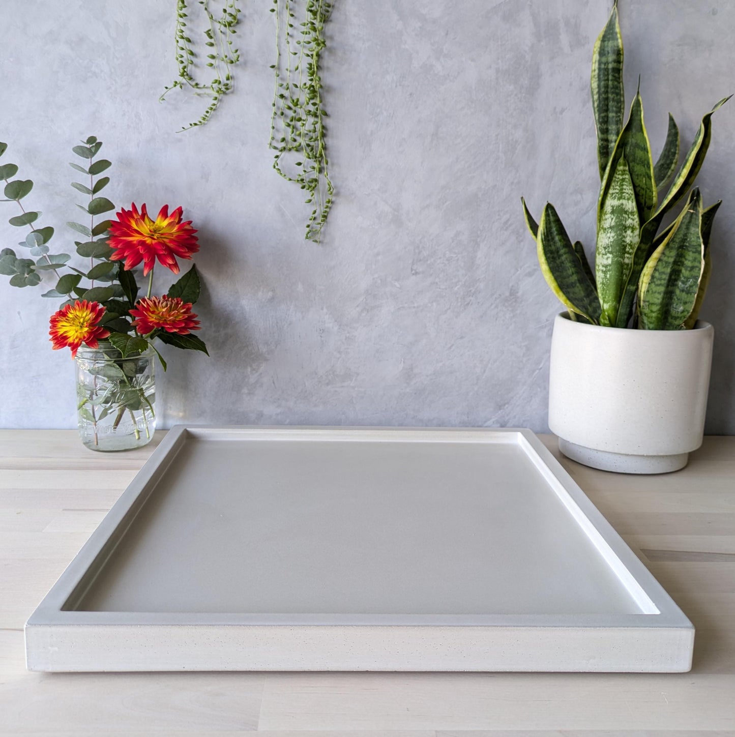 Square Concrete Tray 15"