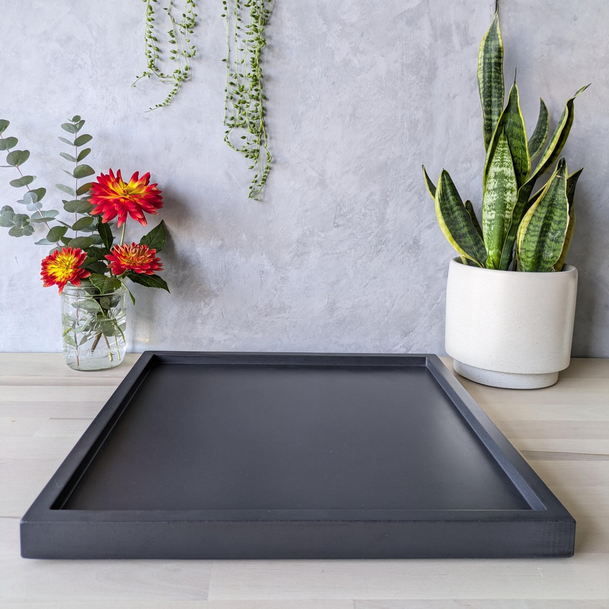 Square Concrete Tray 15"