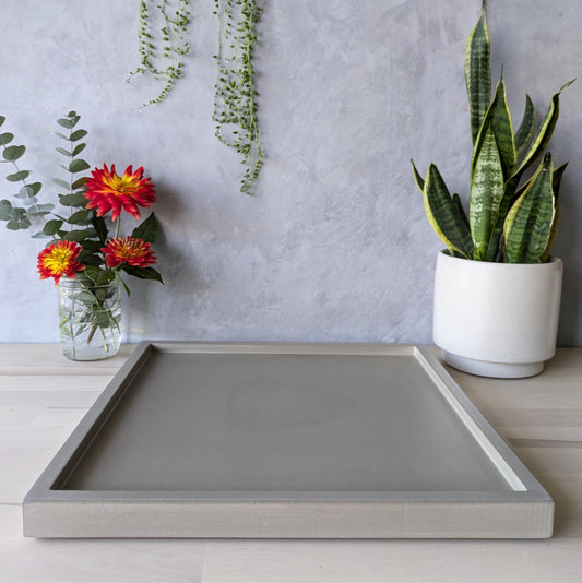 Square Concrete Tray 15"