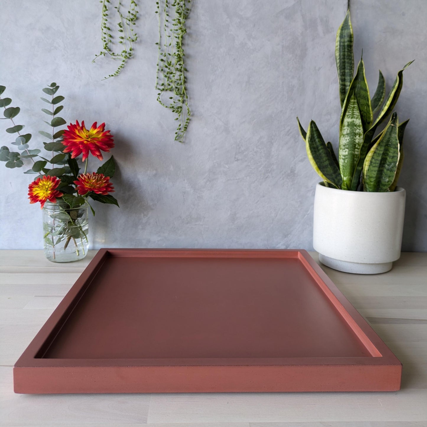 Square Concrete Tray 15"