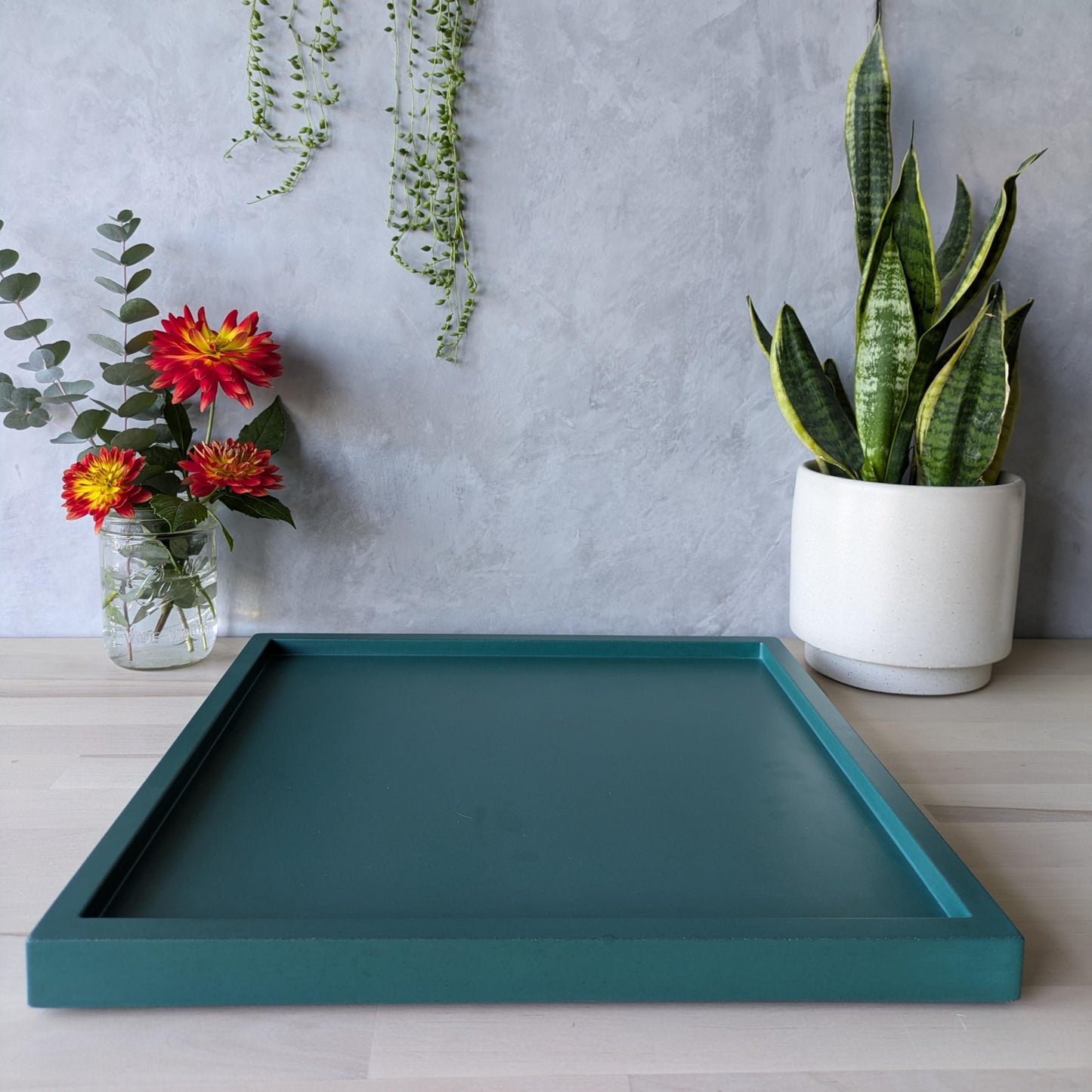 Square Concrete Tray 15"